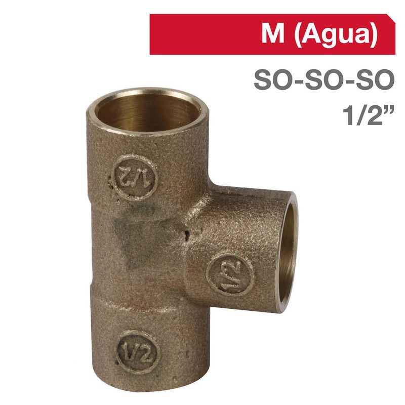HUMBOLDT - Tee Bronce SO/SO/SO 1/2"  5u