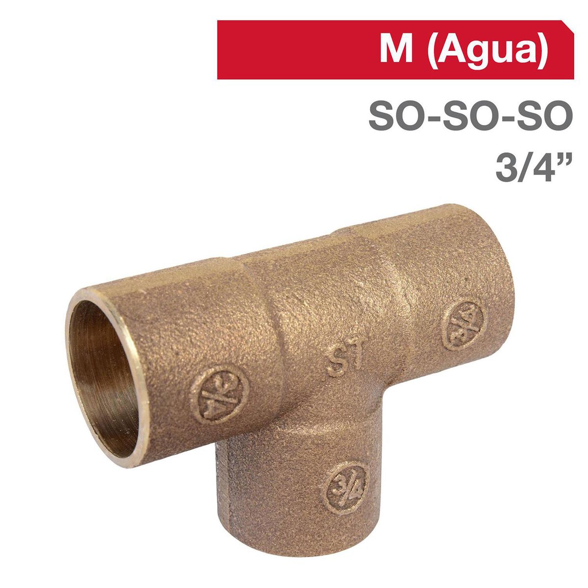 HUMBOLDT - Tee Bronce SO/SO/SO 3/4" 1u