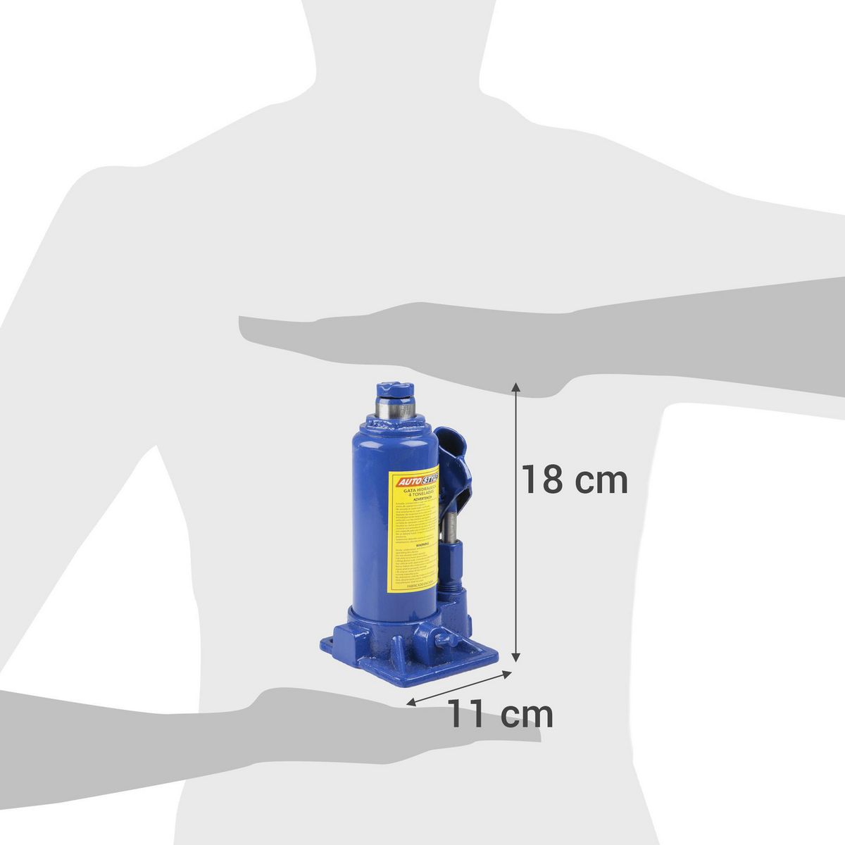 AUTOSTYLE - Gata Hidráulica 4 Toneladas Acero