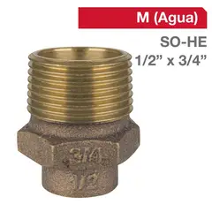 STRETTO - Terminal Bronce SO/HE 1/2" x 3/4" 1u
