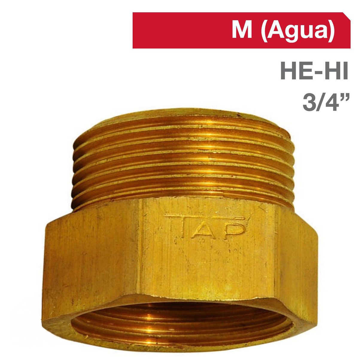TAP - Niple Bronce HE/HI 3/4" x 3/4" 1u