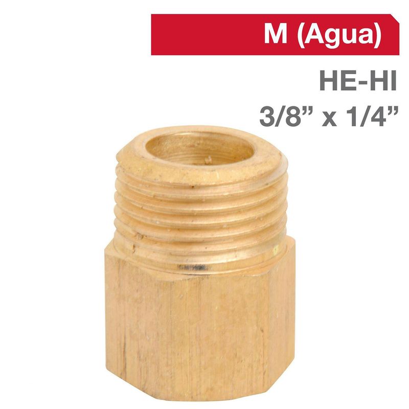 TAP - Niple Bronce HE/HI 3/8" x 1/4"  1u
