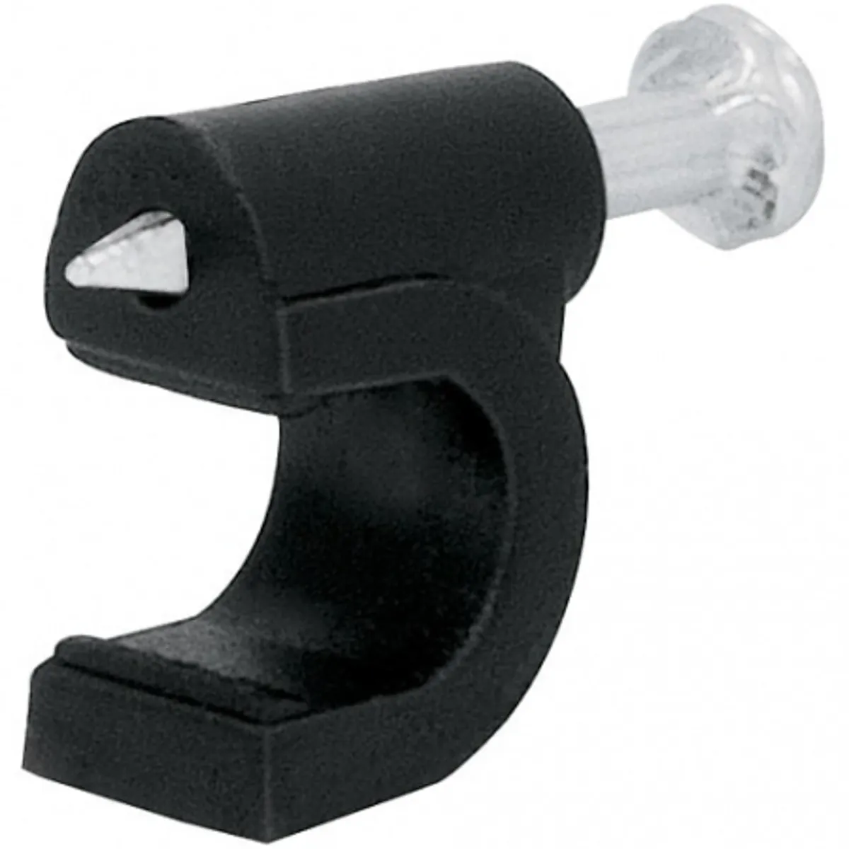 MEC - Grampa Cordón Coaxial diametro 6,0 mm,RG59 - Negro 20 unidades