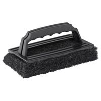 Esponja abrasiva para limpieza de parrilla con mango plástico