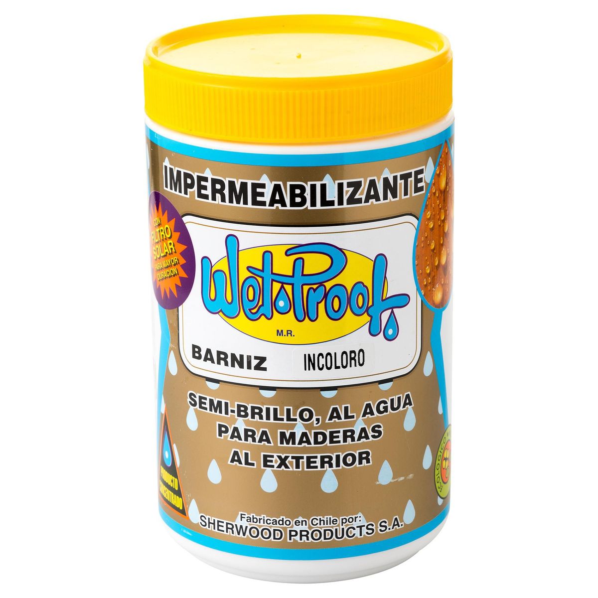 WETPROOF - Barniz Semibrillante 0.25 galón(es) Incoloro