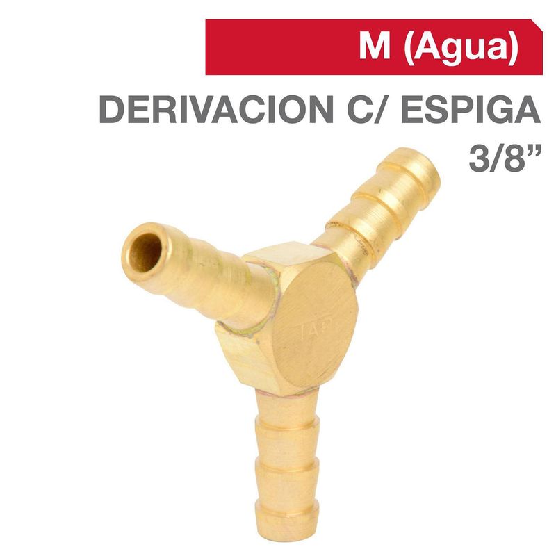 TAP - Cachimba derivación Bronce 3/8"  1u