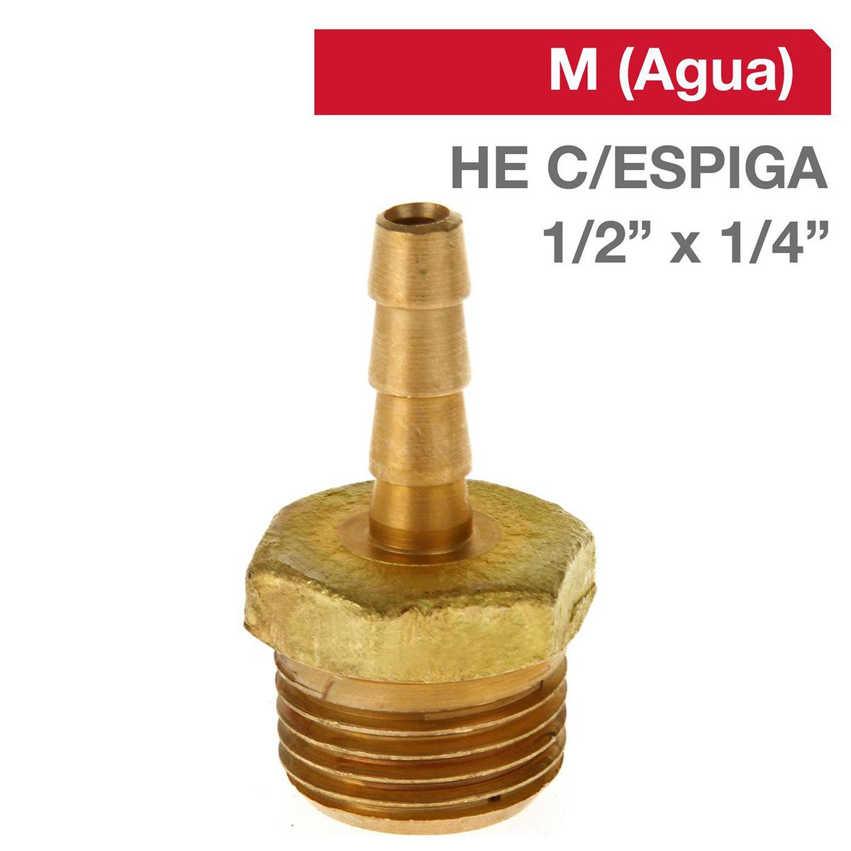 GRIFESA - Cachimba Bronce HE C/ESPIGA 1/2" x 1/4"  1u
