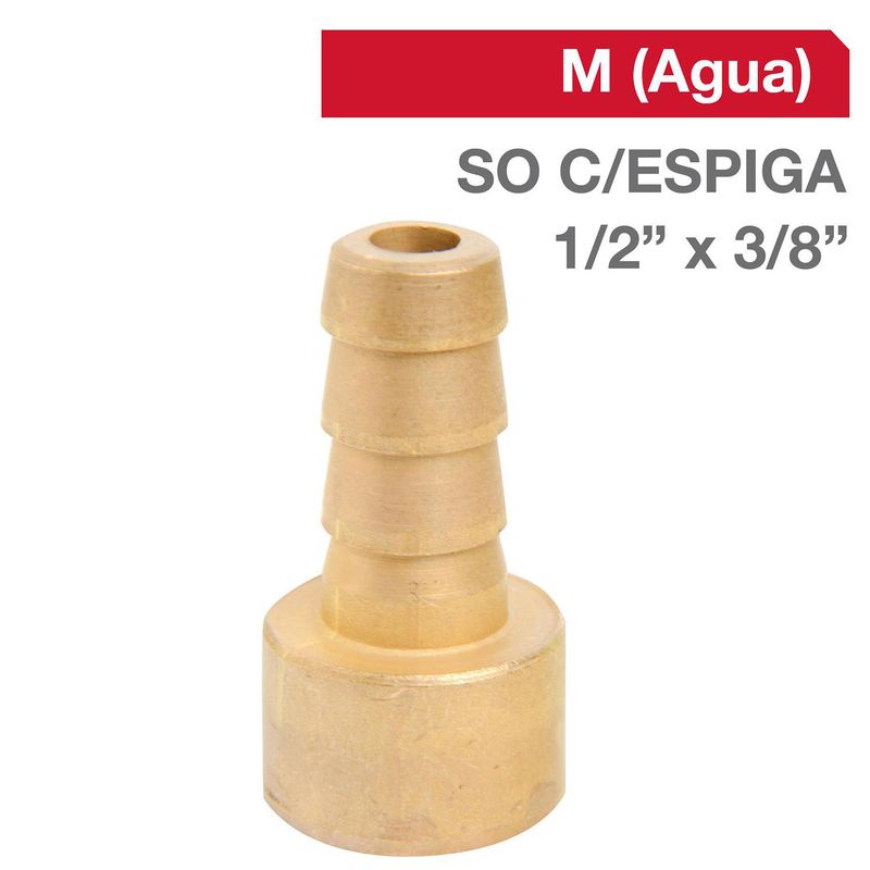 GRIFESA - Cachimba Bronce SO C/ESPIGA 1/2" x 3/8"  1u