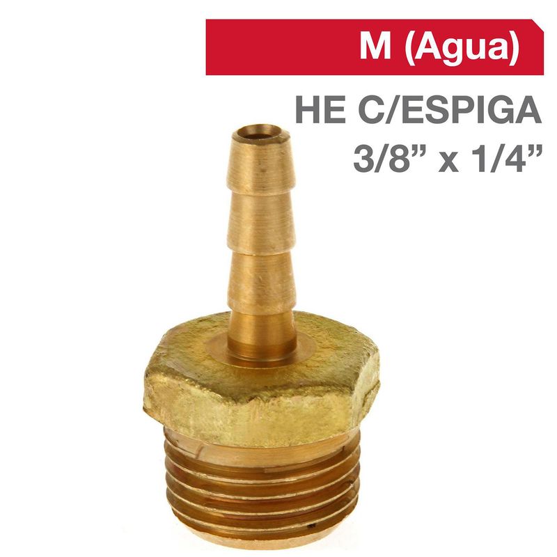 GRIFESA - Cachimba Bronce HE C/ESPIGA 3/8" x 1/4"  1u