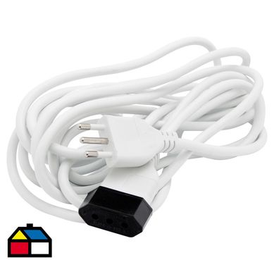 Extensin elctrica con seguro 5 m Blanco