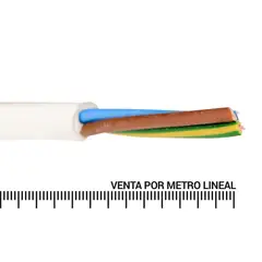 ELFLE - Cordón 3x1,5 mm2 Metro Lineal Blanco