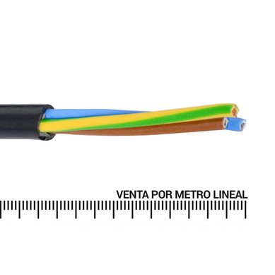 Cordn 3x1,5 mm2 Por Metro Lineal, Negro