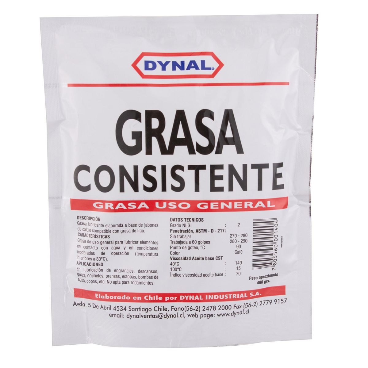 DYNAL - Grasa consistente 400 gr doypack