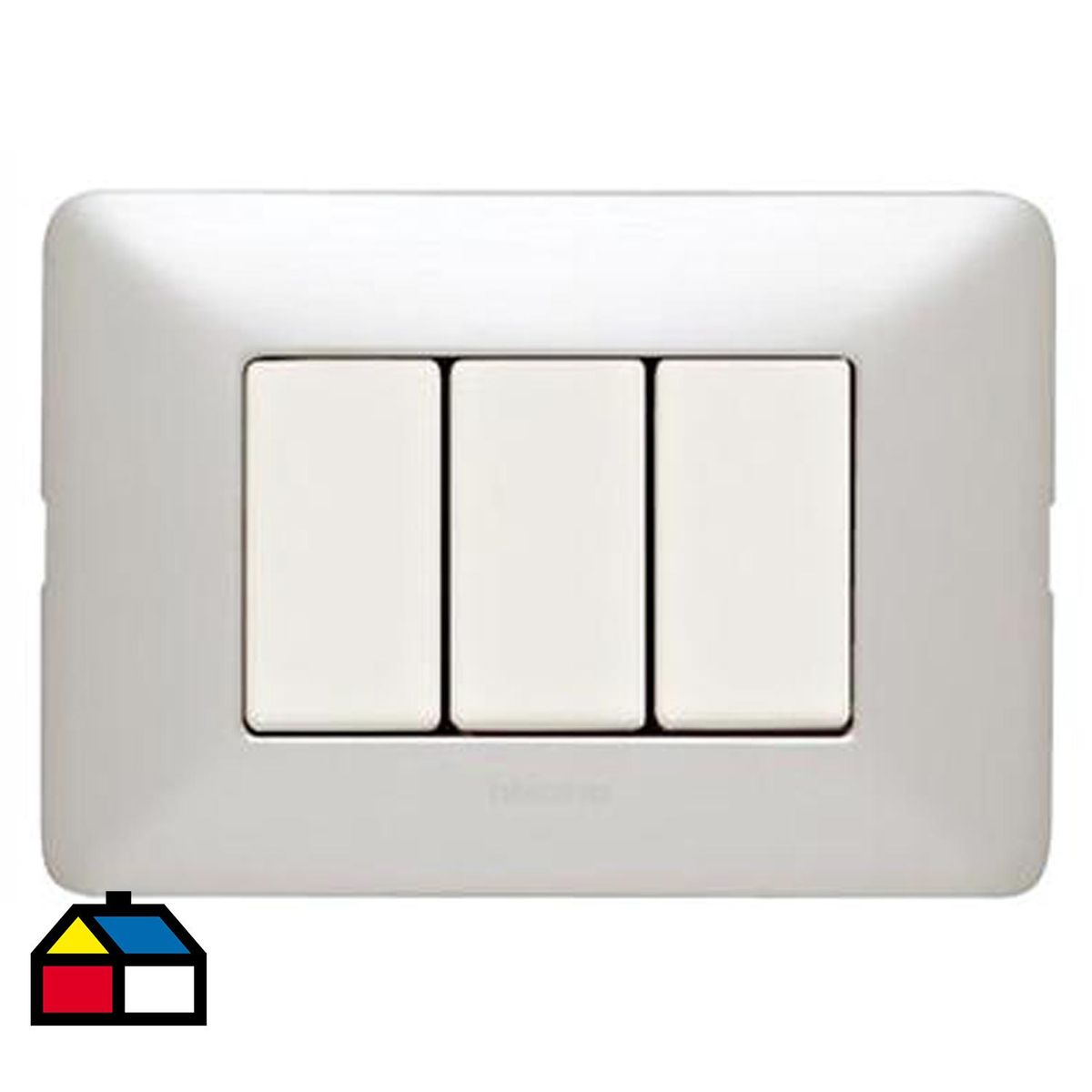 BTICINO - interruptor triple 9/32 10 A Matix Gris claro