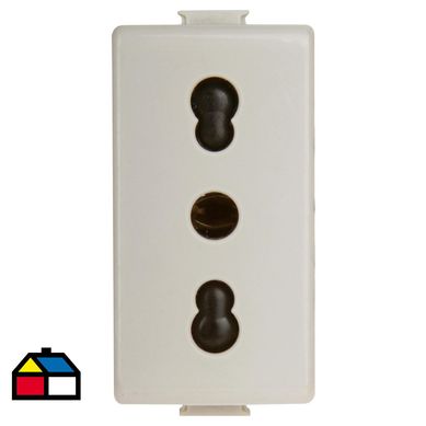 Mdulo tomacorriente bipaso 2p+t 10 a 16 A Marfil