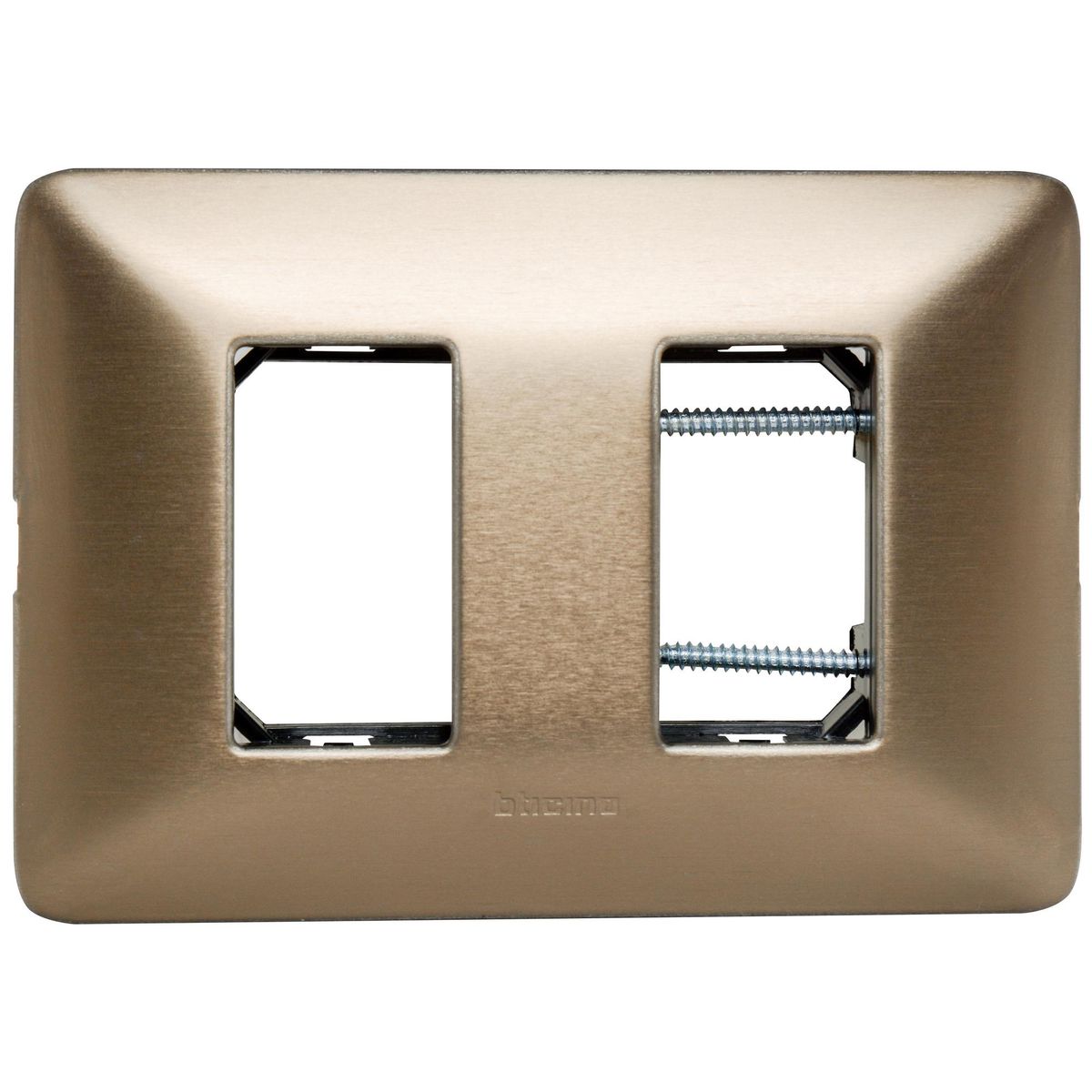 BTICINO - Placa 2 Módulos Titanio