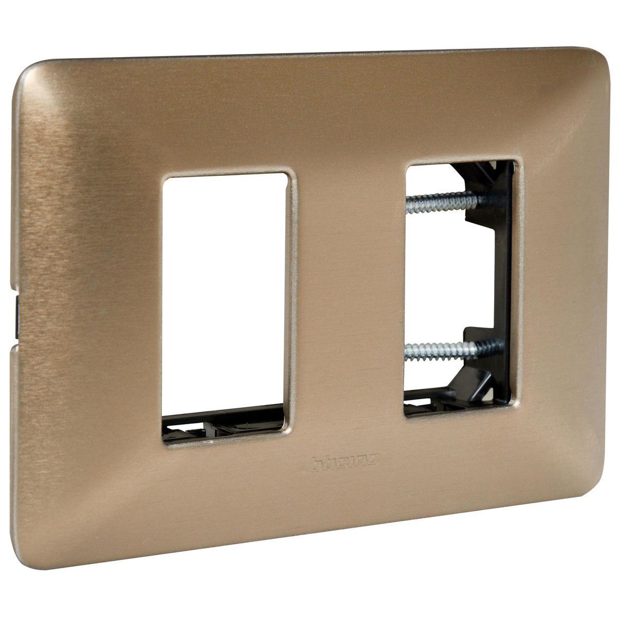 BTICINO - Placa 2 Módulos Titanio