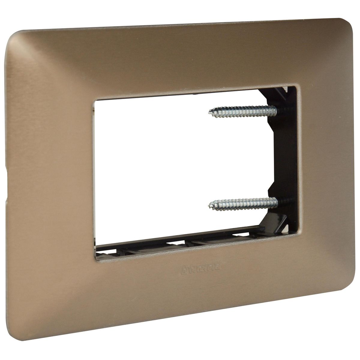 BTICINO - Placa 3 módulos titanio