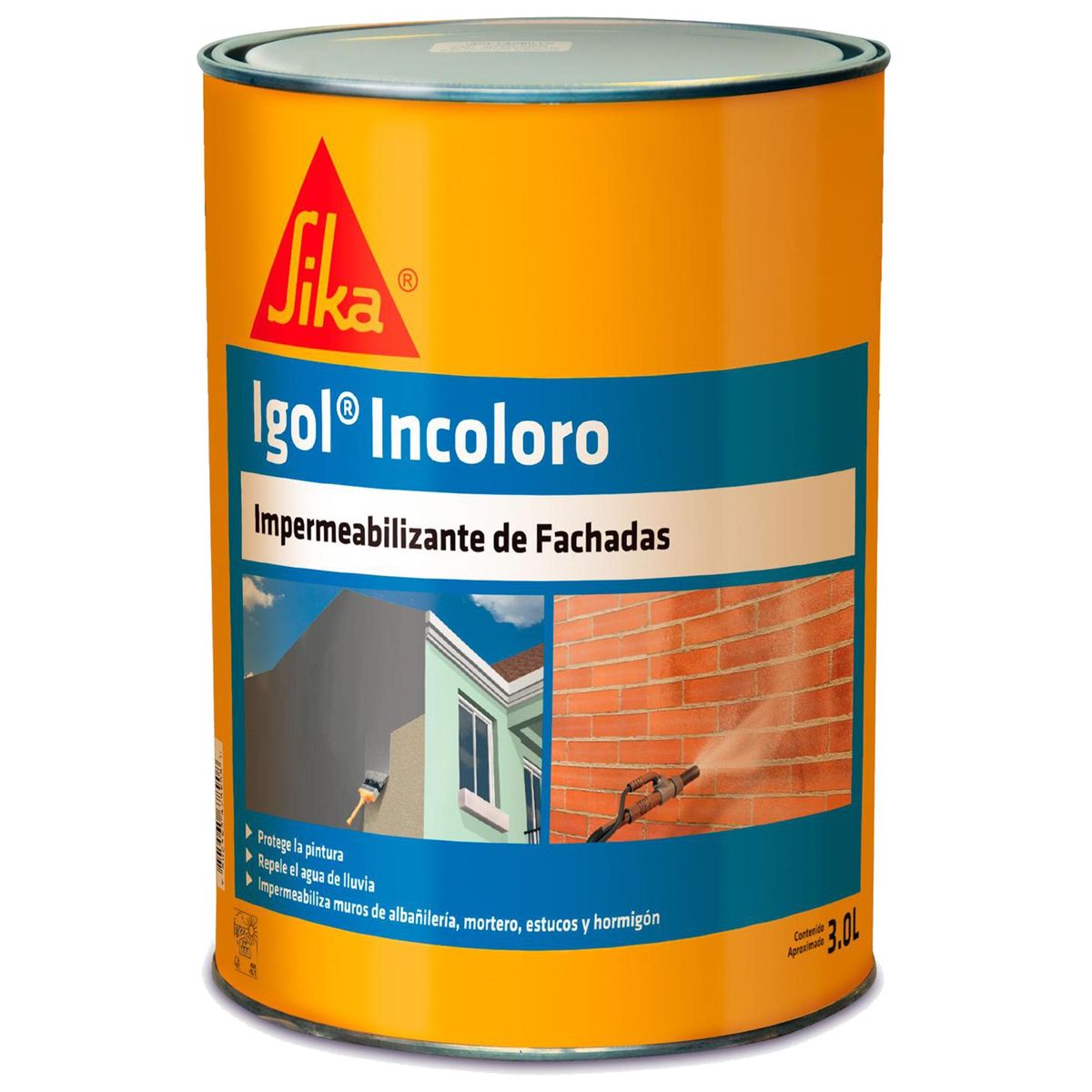 SIKA - Impermeabilizante de Fachadas Lata 3 l Mate Incoloro