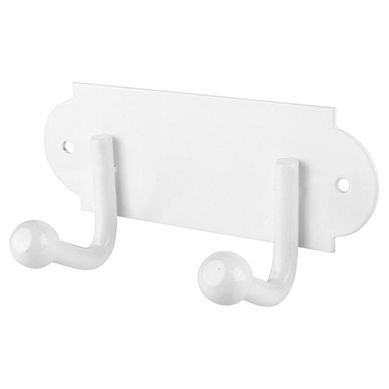 Percha 2 ganchos blanco.