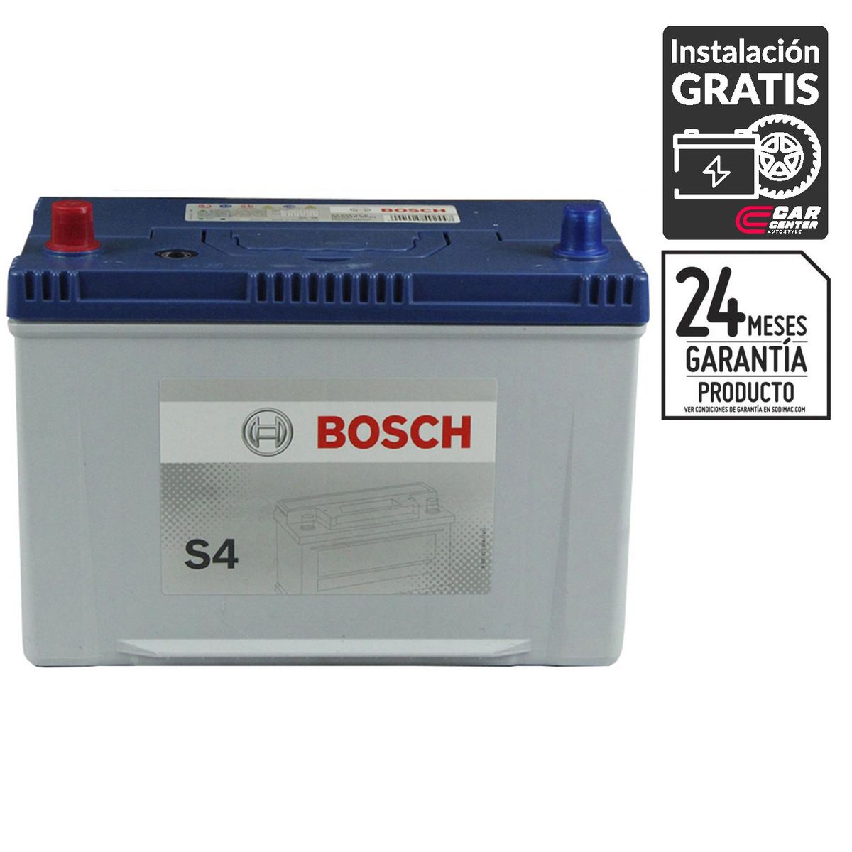 BOSCH - Batería de Auto 90 Ah Positivo Izquierdo 730 CCA