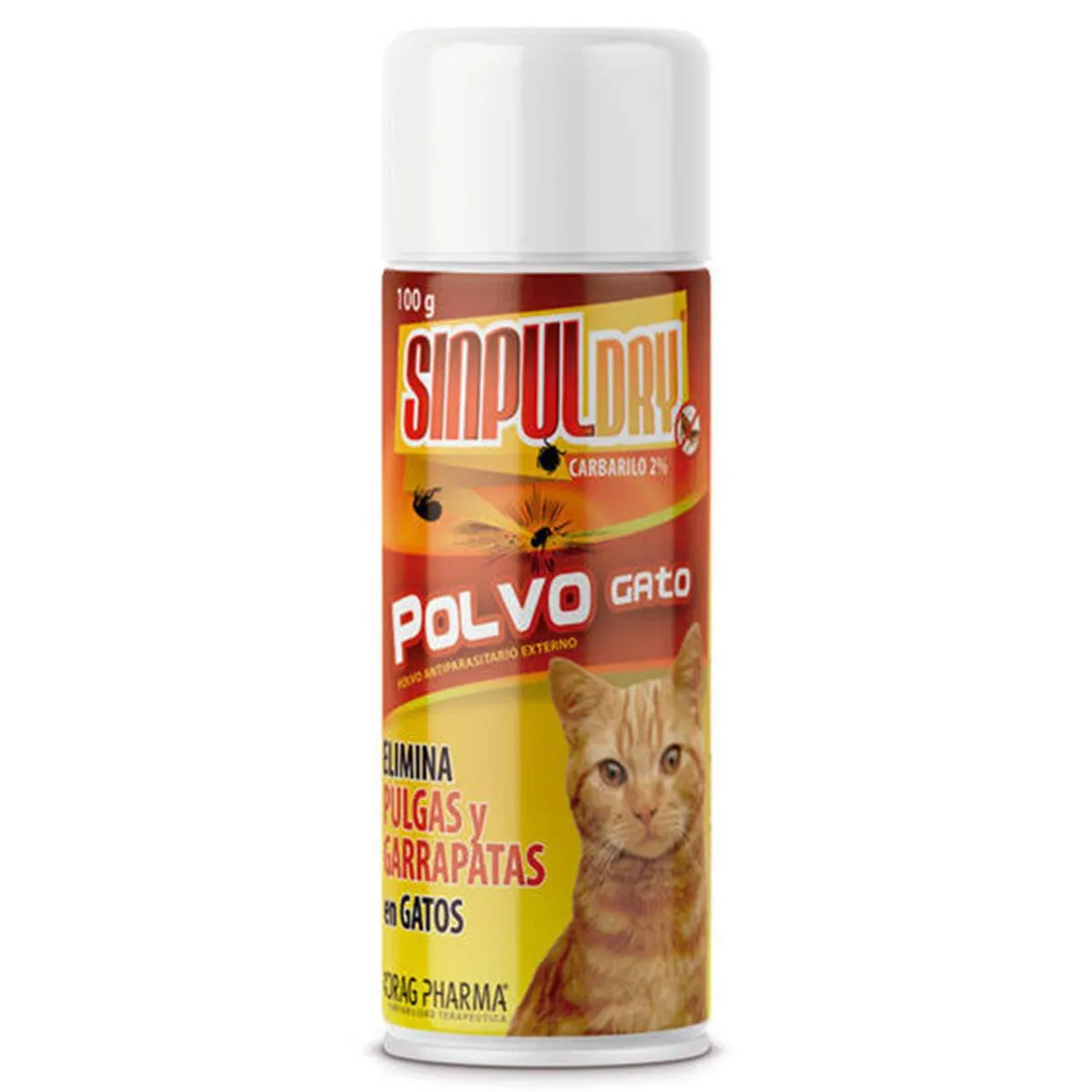 DRAG PHARMA - Talco antiparasitario para gato 100 g