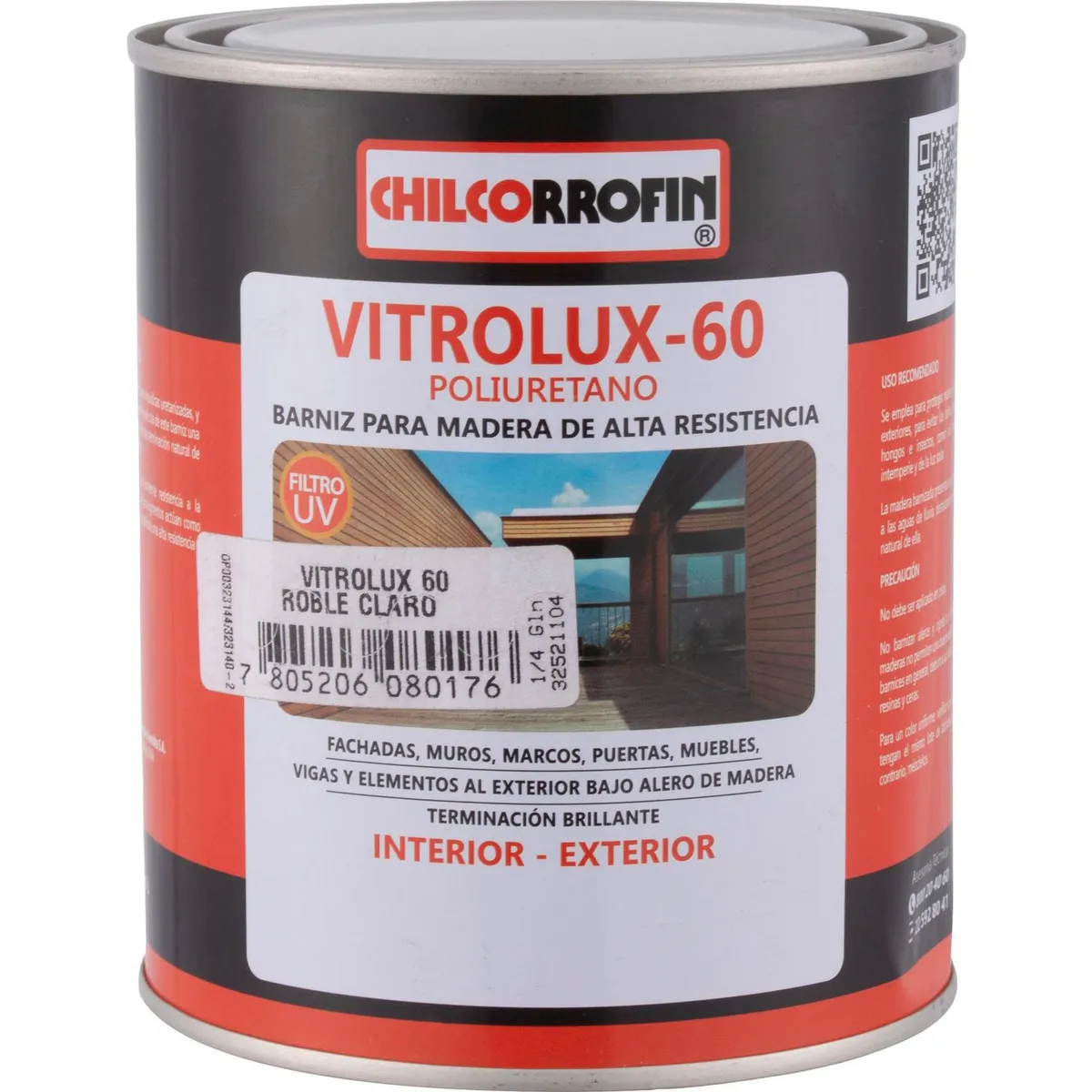 CHILCORROFIN - Barniz para Madera Brillante 0.25 galón(es) Roble claro