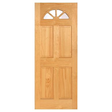 Puerta Pino Ibiza Media Luna con vidrio
