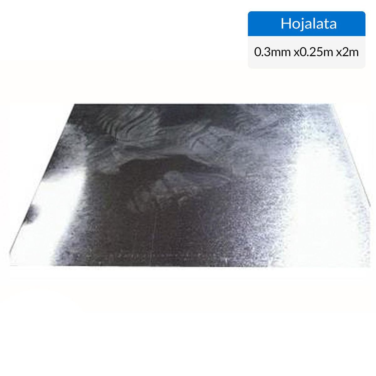 COYAHUE - Plancha Acero Galvanizado 0.25x2 m 0.30 mm Galvanizado