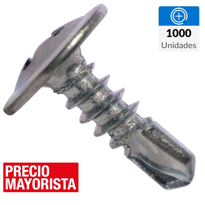 MAMUT - Tornillo Autoperforante Cabeza Lenteja Metal 1/2 " 8 mm 1000 Unidades