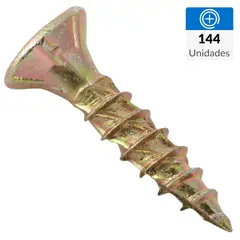 MAMUT - Tornillo Turbo screw Madera Cabeza Phillips Madera 16 mm 3 mm 144 Unidades