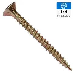 MAMUT - Tornillo Turbo screw Madera Cabeza Phillips Madera 25 mm 3.5 mm 144 Unidades
