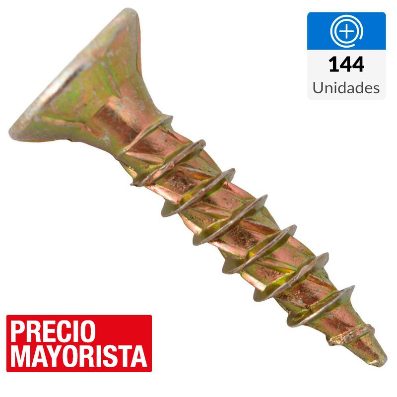 MAMUT - Tornillo Turbo screw Madera Cabeza Phillips Madera 20 mm 4 mm 144 Unidades