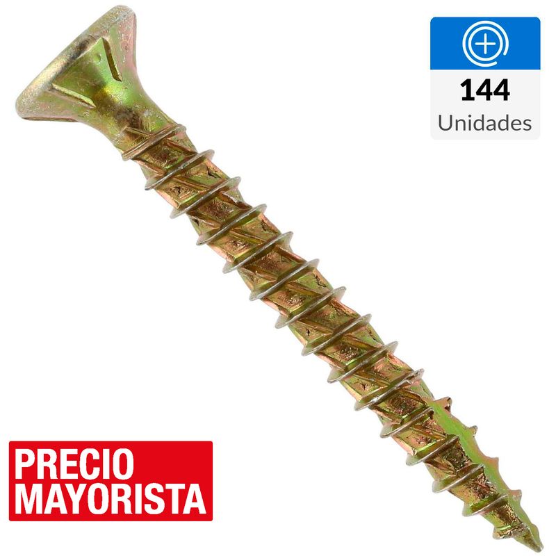 MAMUT - Tornillo Turbo screw Madera Cabeza Phillips Madera 30 mm 4 mm 144 Unidades