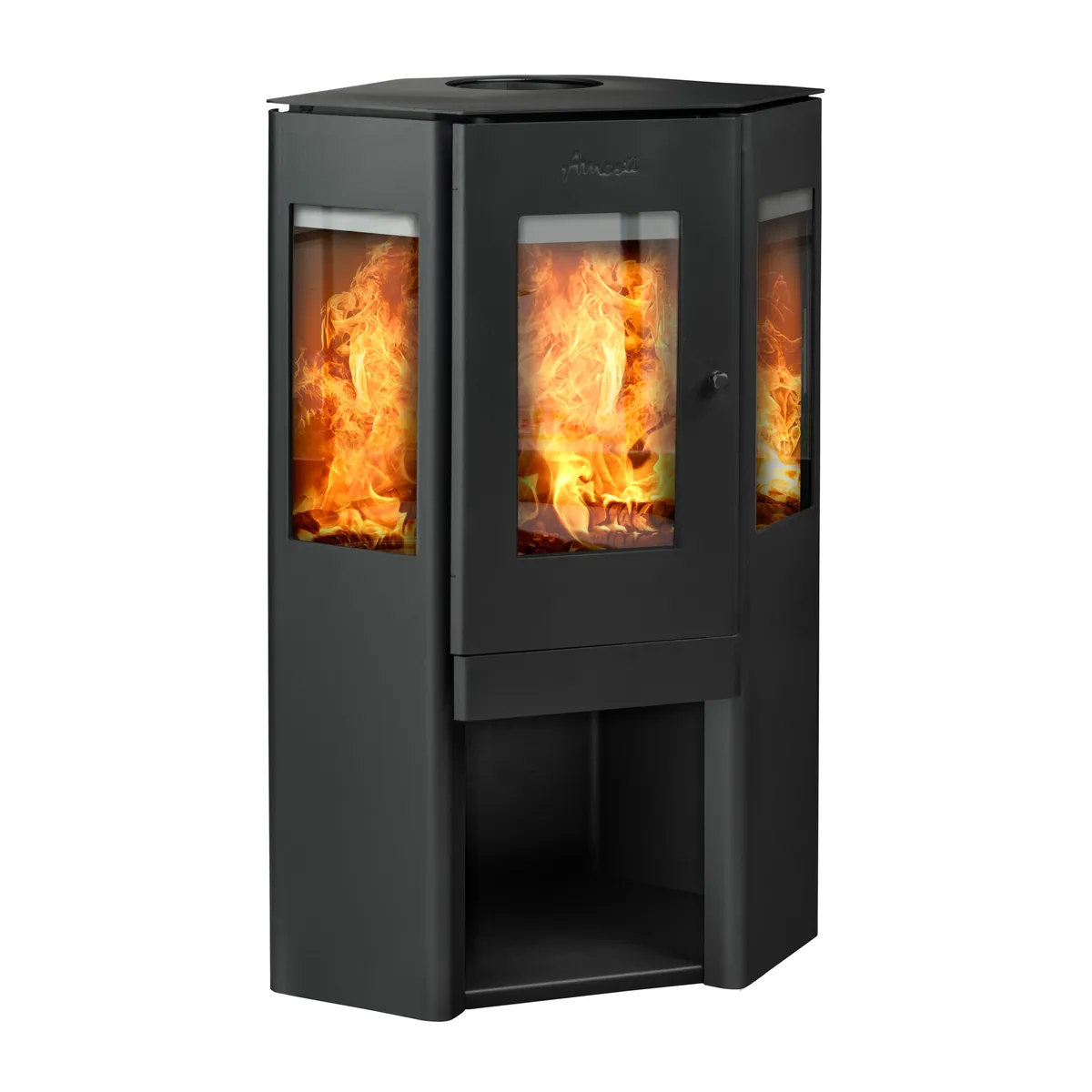 AMESTI - Estufa Leña Corner 650 Gris charcoal