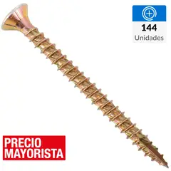 MAMUT - Tornillo Turbo screw Madera Cabeza Phillips Madera 60 mm 5 mm 144 Unidades