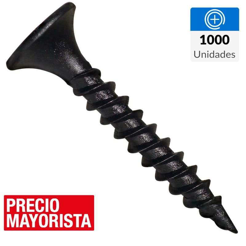 MAMUT - Tornillo Autoperforante Cabeza Phillips Yeso-Cartón 1-1/4 " 6 mm 1000 Unidades