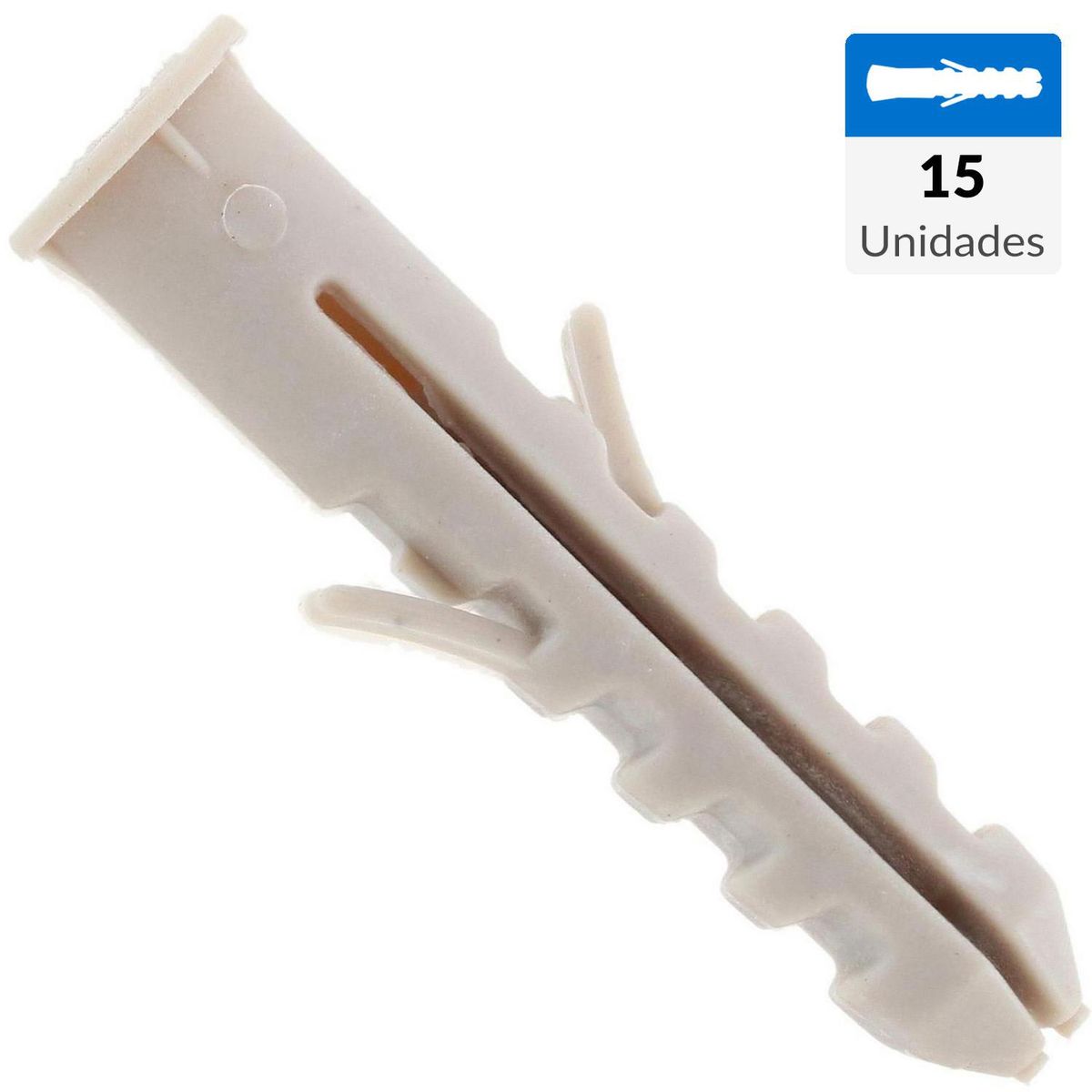 FIXSER - Tarugo de nylon con tope M8 15 unidades