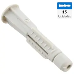 FIXSER - Tarugo de nylon multiuso M6 15 unidades