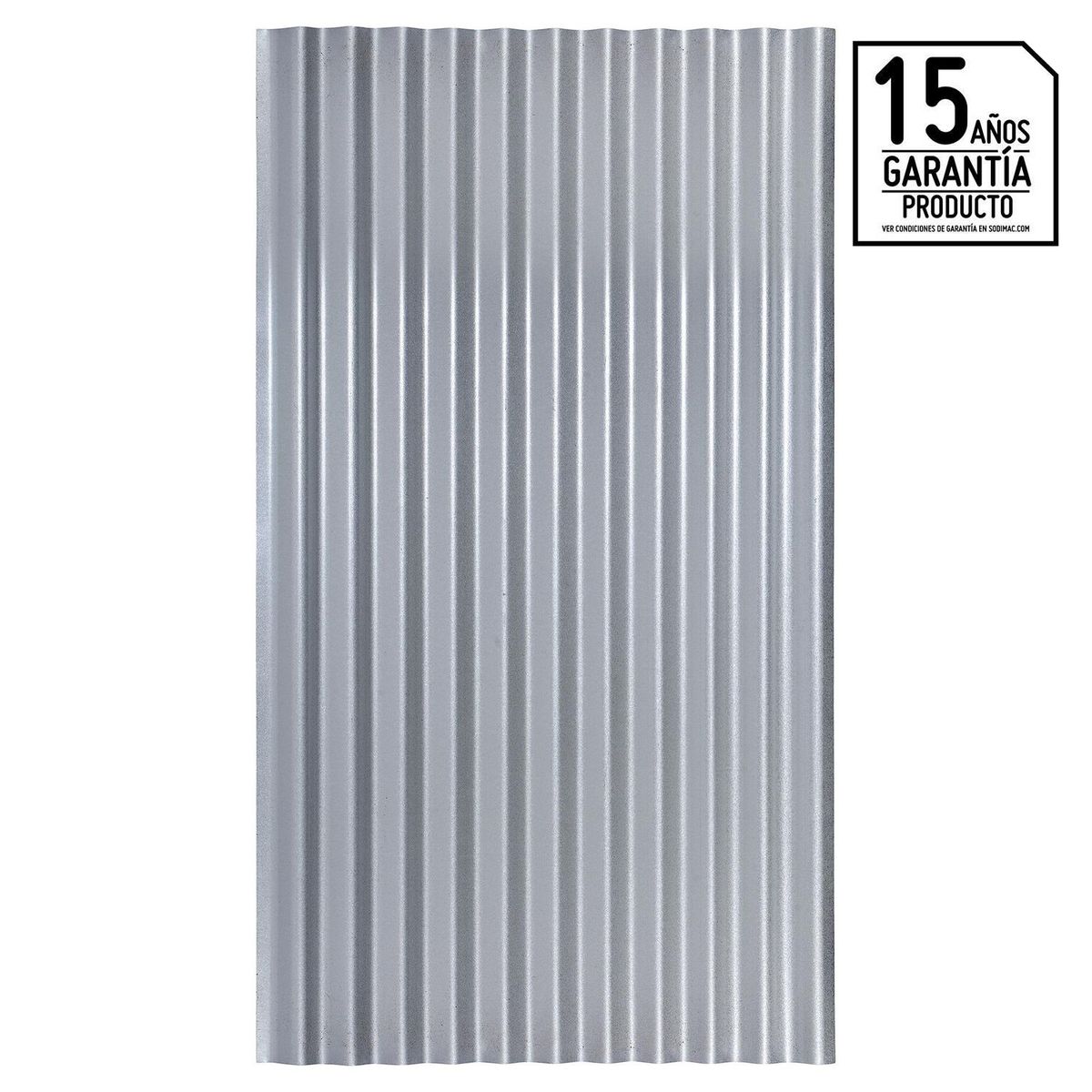 BOLKOW - Plancha Zinc Acanalada 0.30 mm 85.1x200 cm Gris AZM150