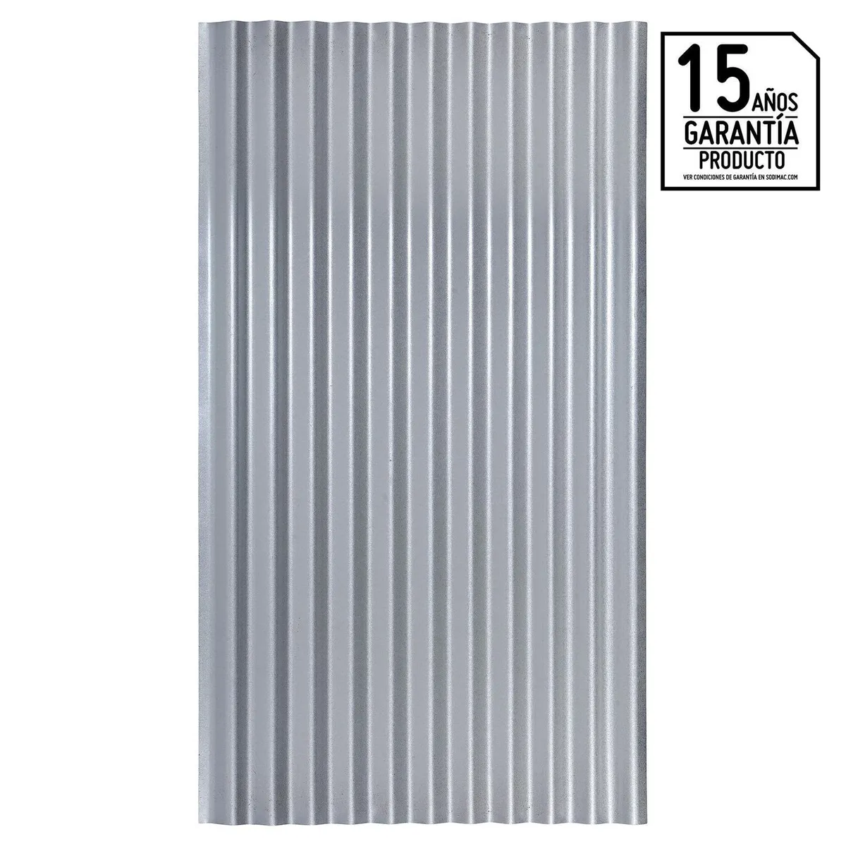 BOLKOW - Plancha Zinc Acanalada 0.30 mm 85.1x200 cm Gris AZM150