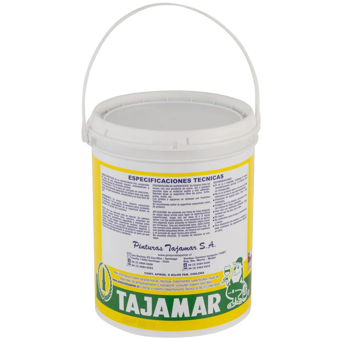 TAJAMAR - Pasta Muro Interior Tajamar 1 Galón Lista para Pintar o Empapelar