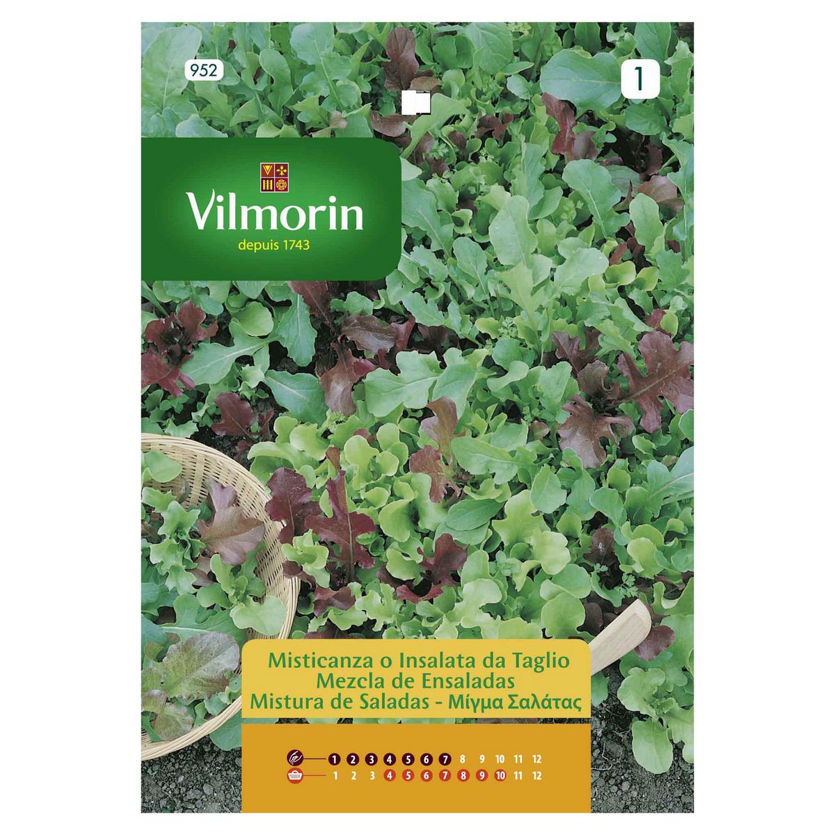 VILMORIN - Semilla Hortaliza Mezcla de Ensaladas 5 gr Sachet