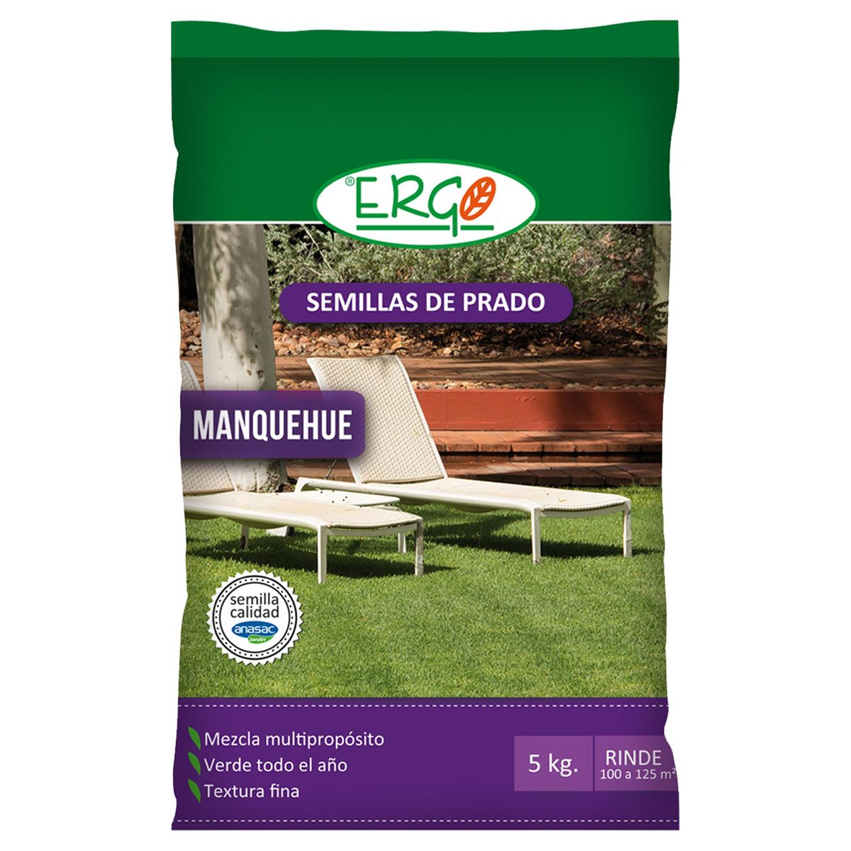 ERGO - Semilla de Pasto Manquehue 5 kg Bolsa