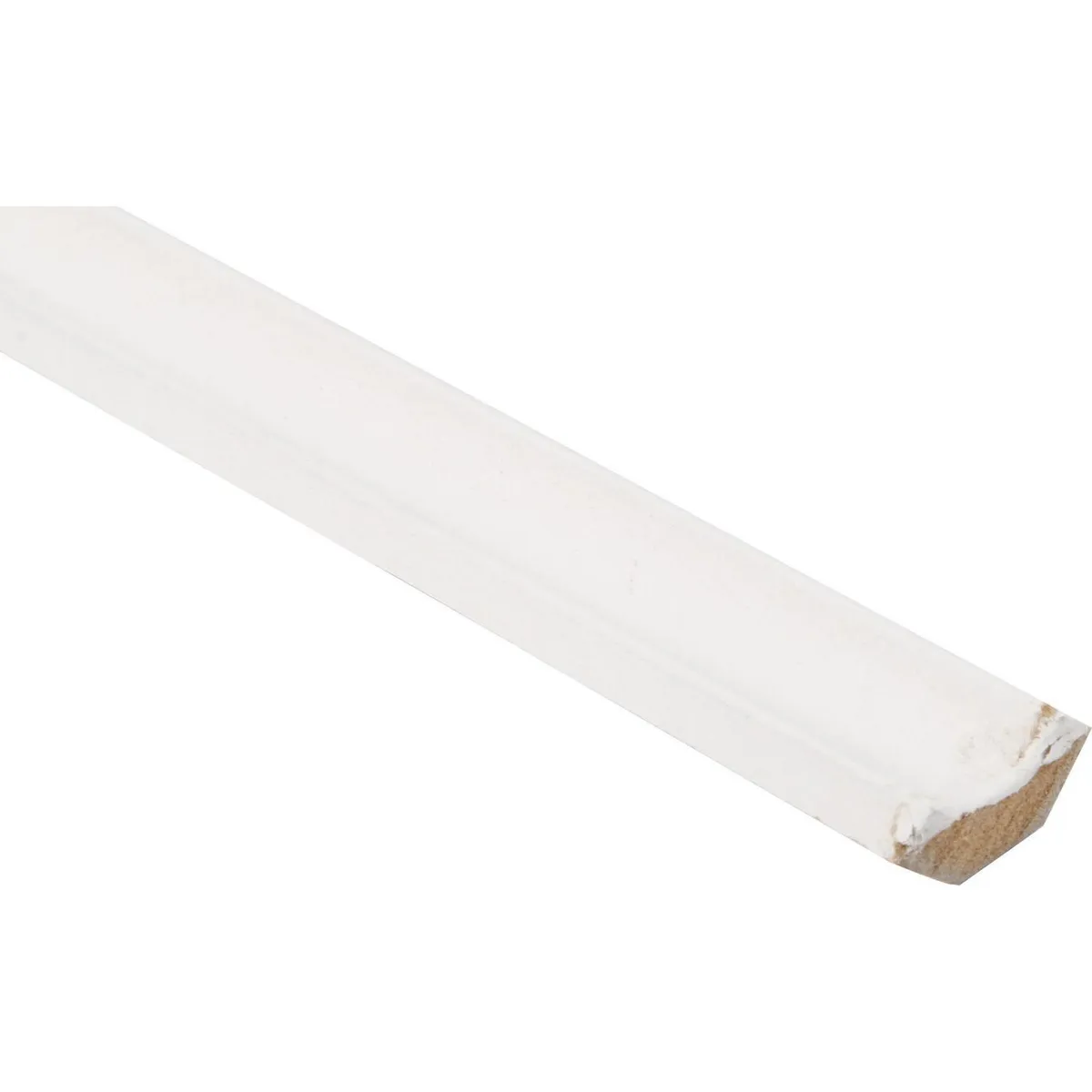 MAFORSA - Moldura 1/2 Caña MDF Prepintado Blanco 20 mm 2x240 cm