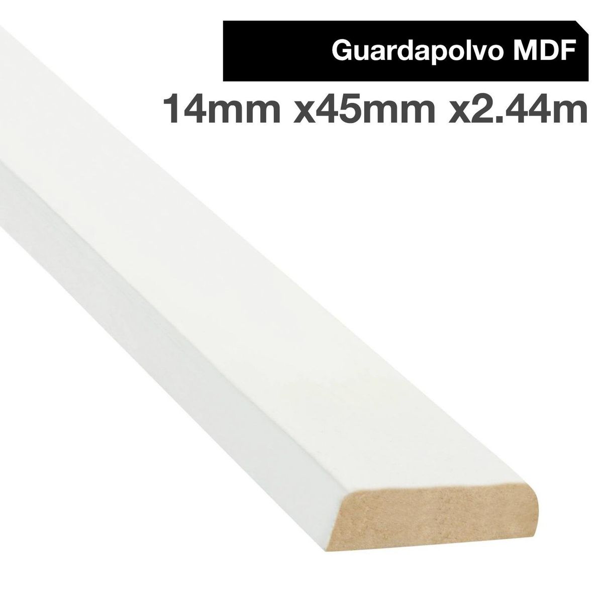 MAFORSA - Guardapolvo MDF Blanco 12 mm 4.5x240 cm