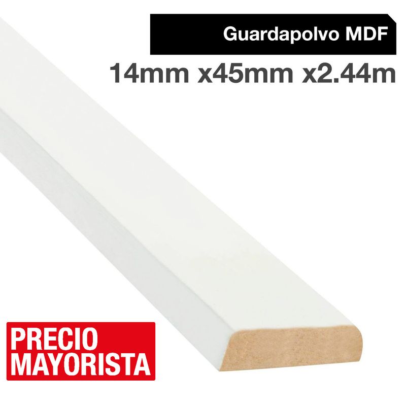 MAFORSA - Guardapolvo MDF Blanco 12 mm 4.5x240 cm