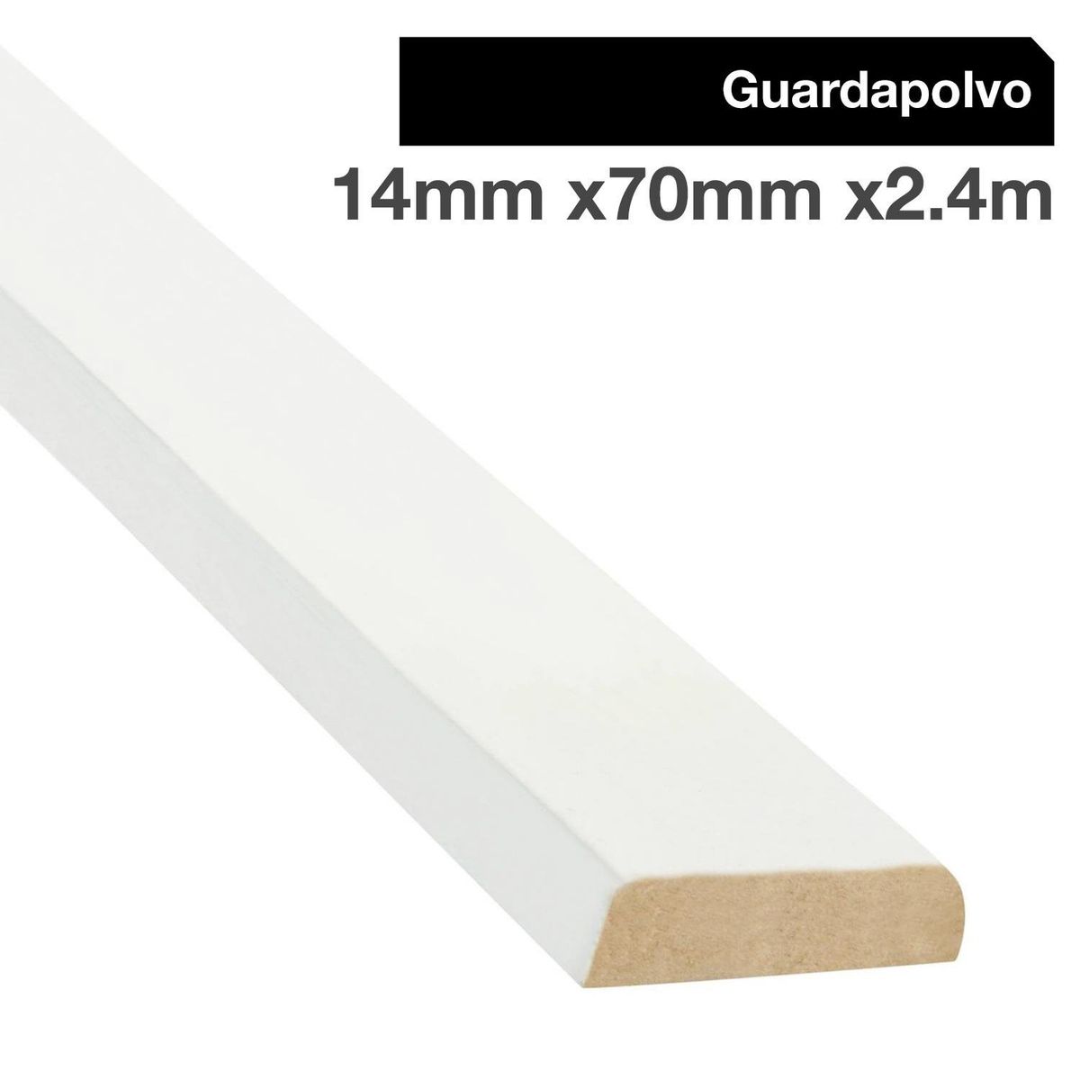 MAFORSA - Guardapolvo MDF Blanco 12 mm 7x240 cm