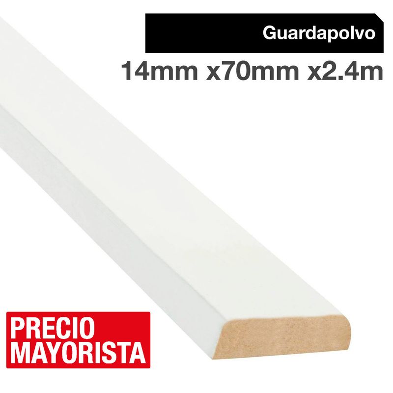 MAFORSA - Guardapolvo MDF Blanco 12 mm 7x240 cm