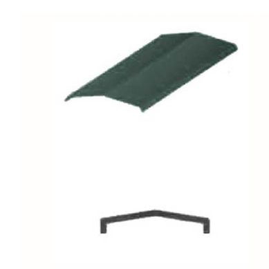 Caballete Recto Acero 40.5x174.5 m 0.4 mm Verde/Negro